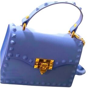 Women’s Studded Jelly Bag Royal Blue and Gold Crossbody